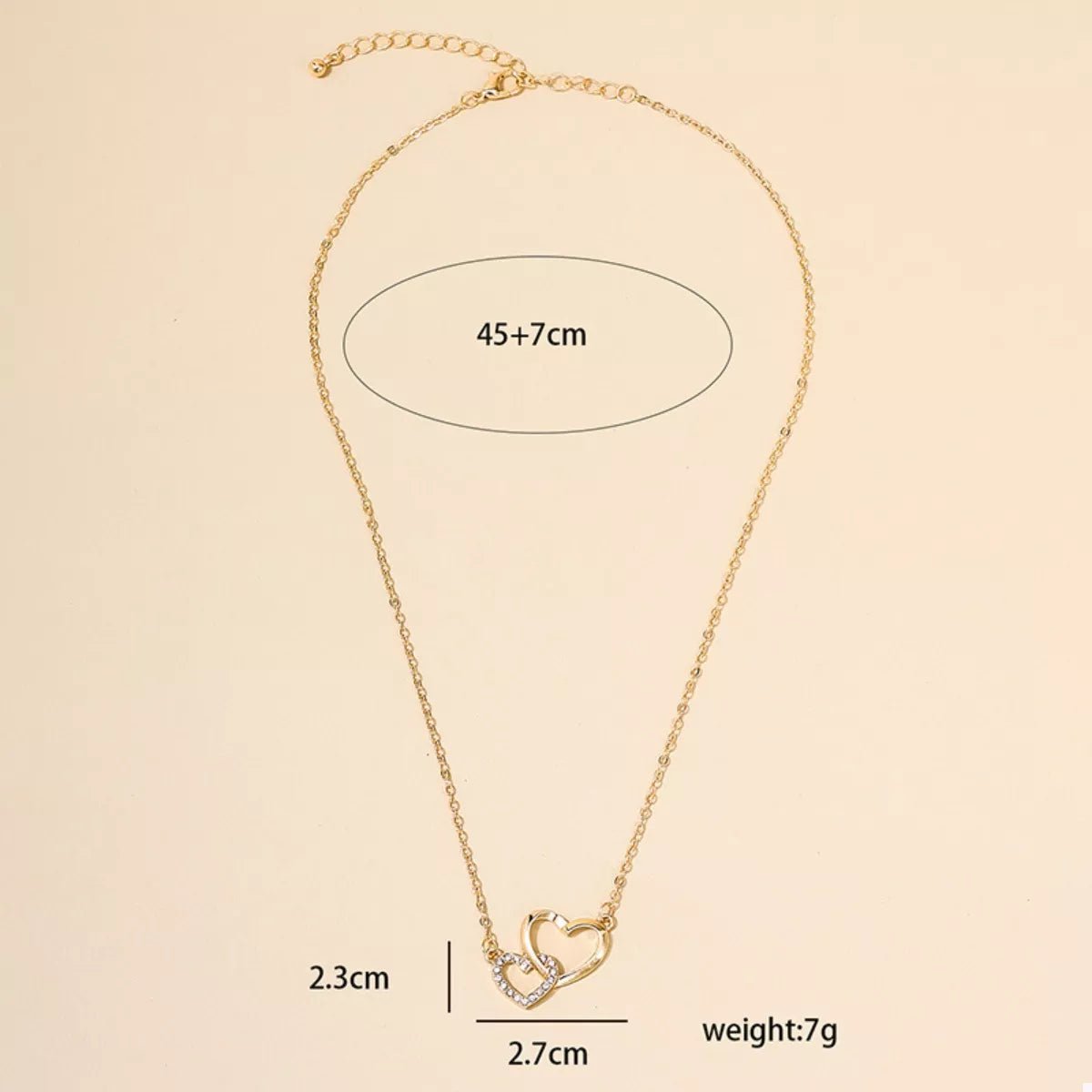 18K Gold - Plated Heart Pendant Necklace - MAD RUFFI