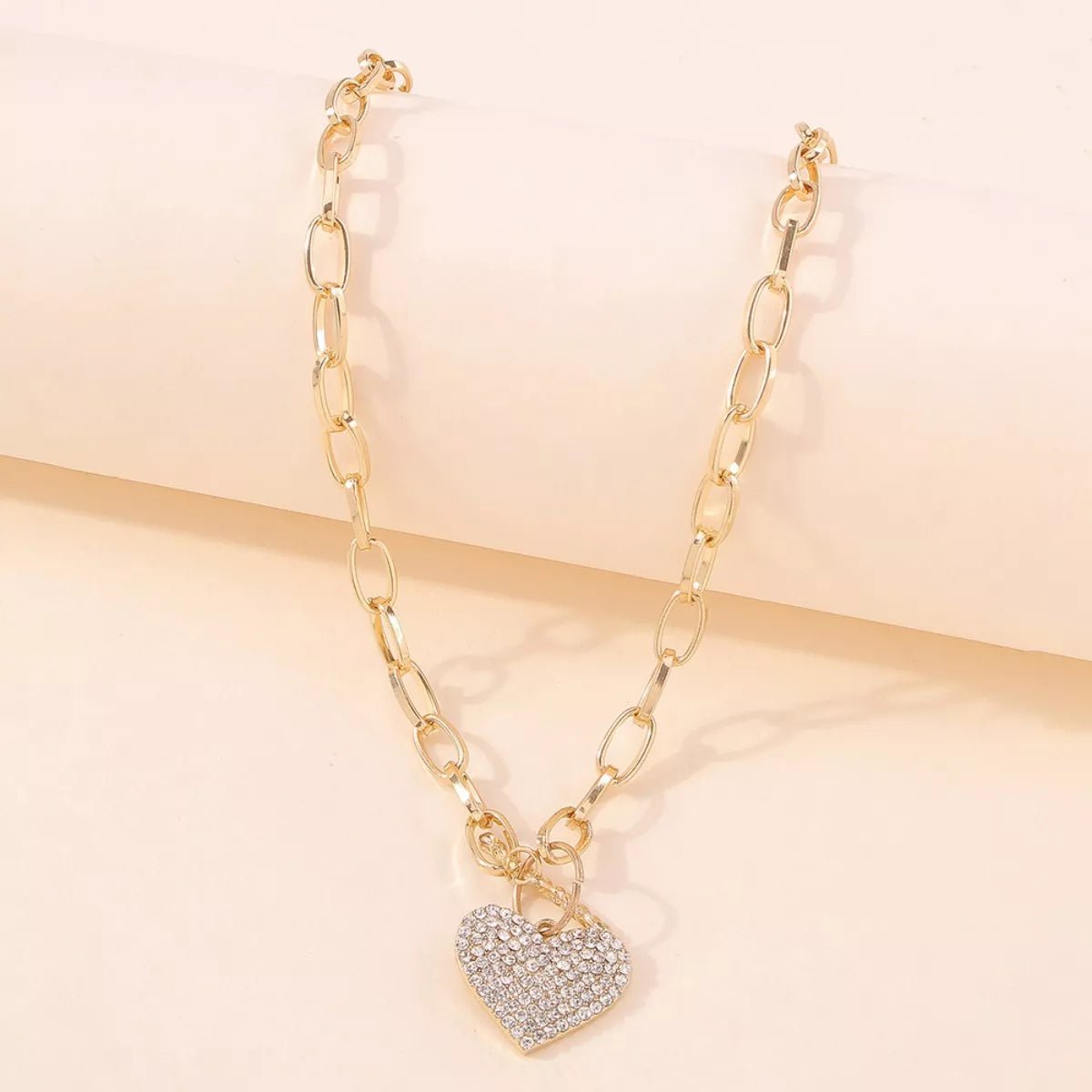 18K Gold - Plated Heart Pendant Necklace - MAD RUFFI