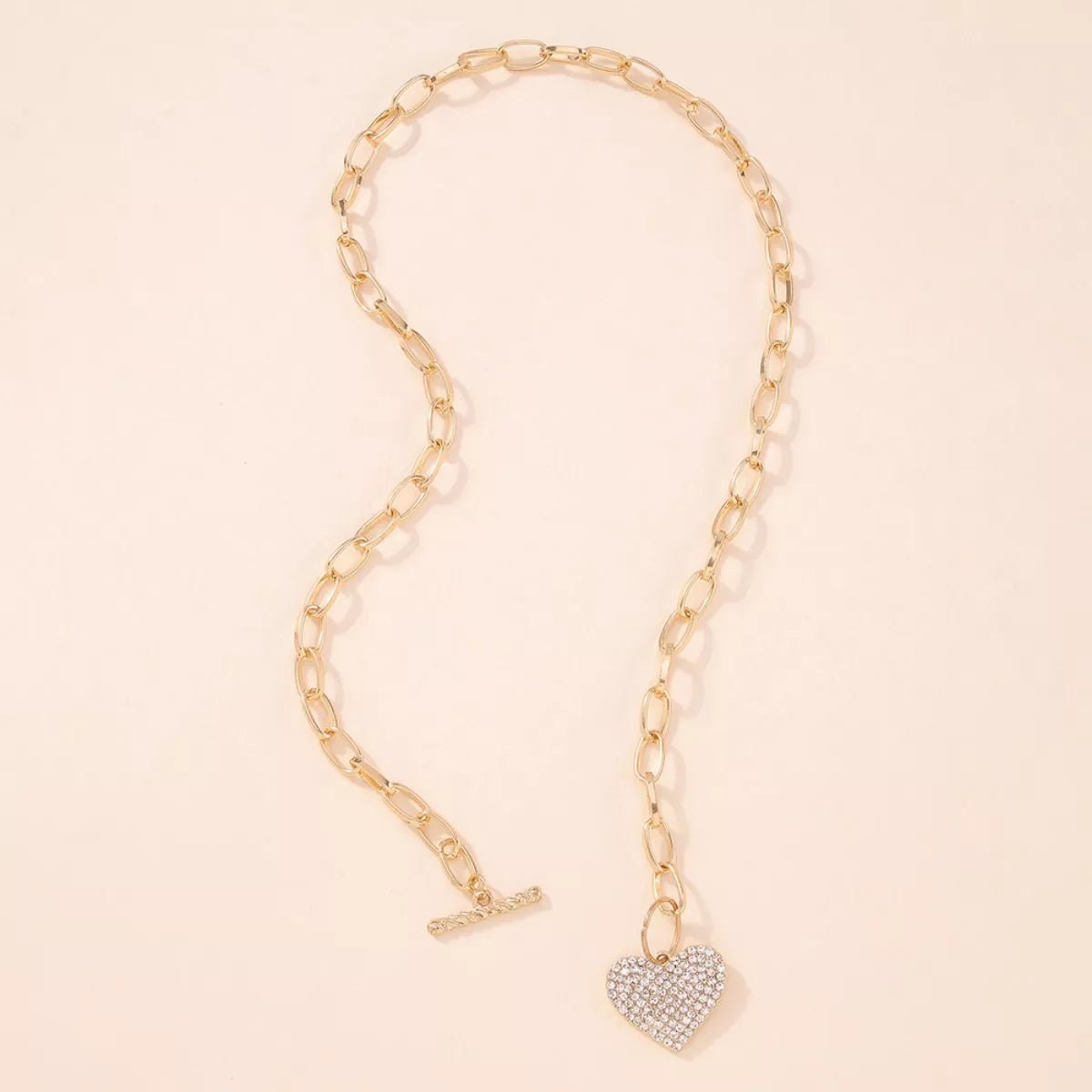 18K Gold - Plated Heart Pendant Necklace - MAD RUFFI