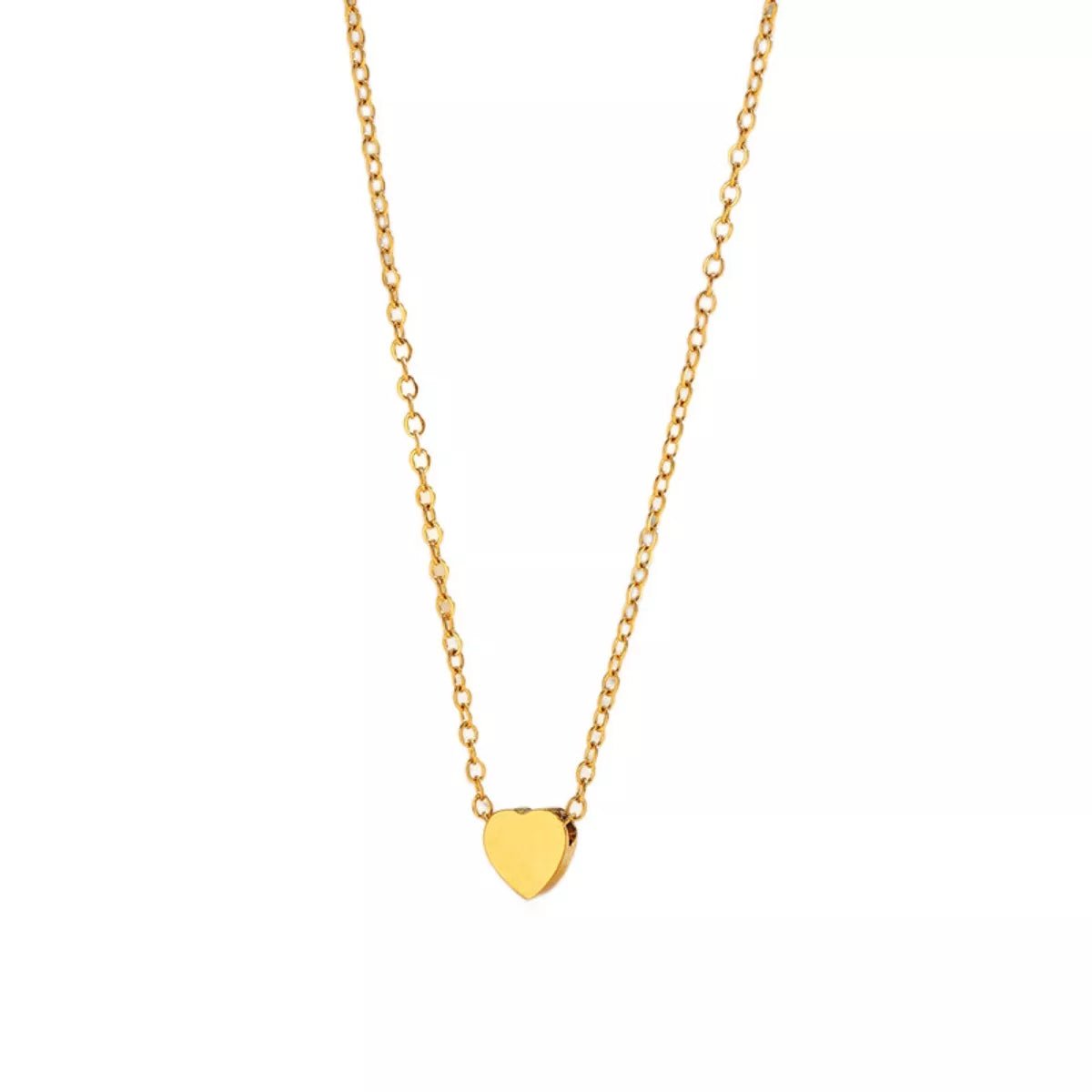18K Gold - Plated Heart Pendant Necklace - MAD RUFFI