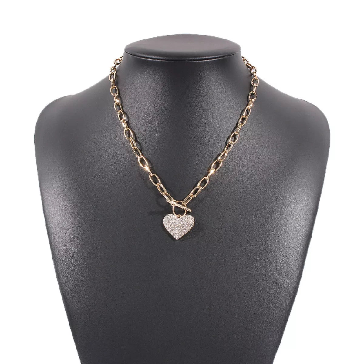 18K Gold - Plated Heart Pendant Necklace - MAD RUFFI