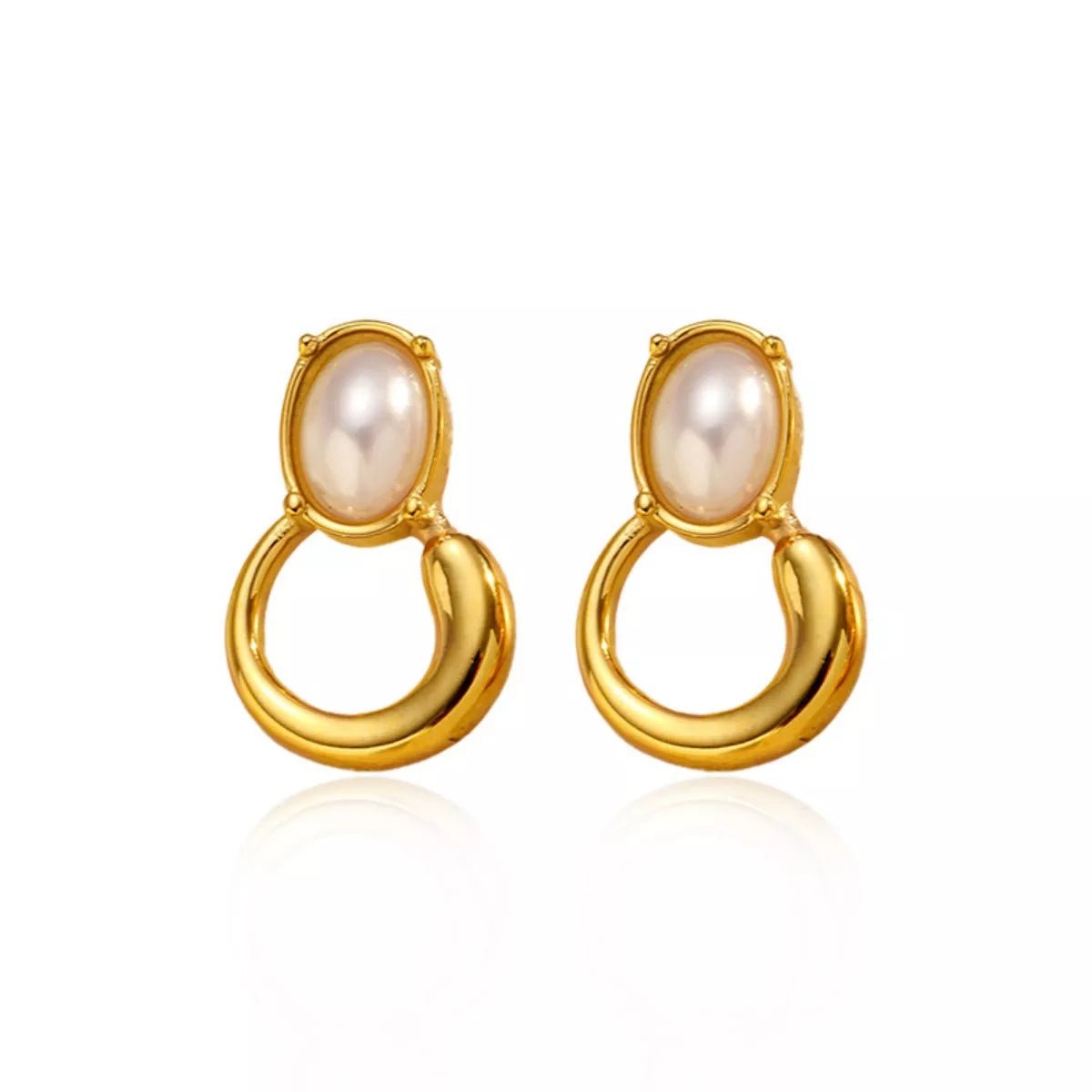 18K Gold - Plated Pearl Earrings - MAD RUFFI