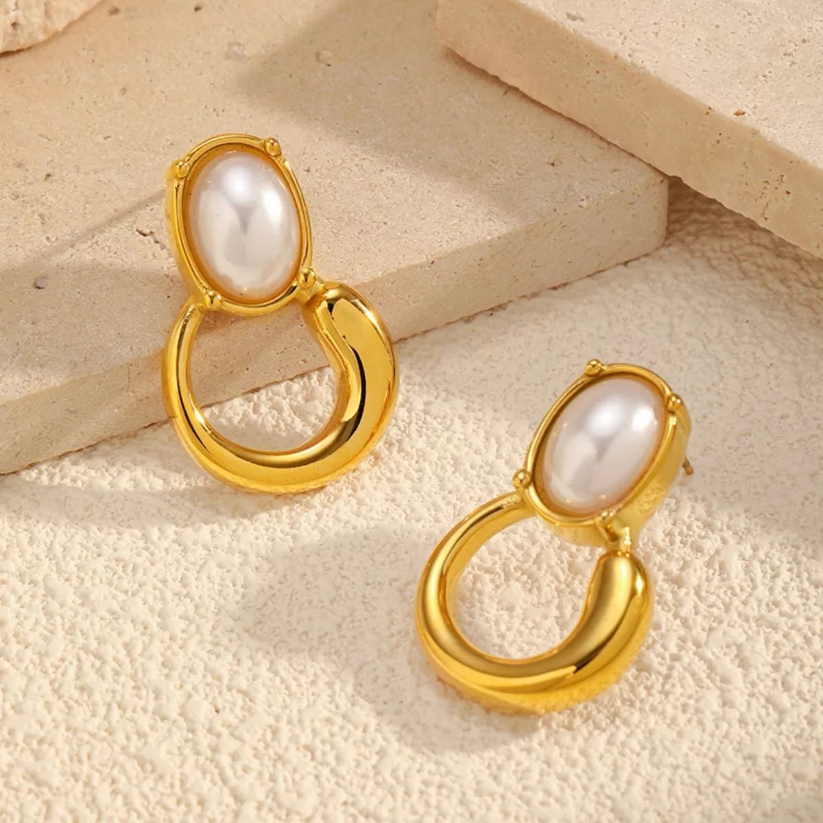 18K Gold - Plated Pearl Earrings - MAD RUFFI