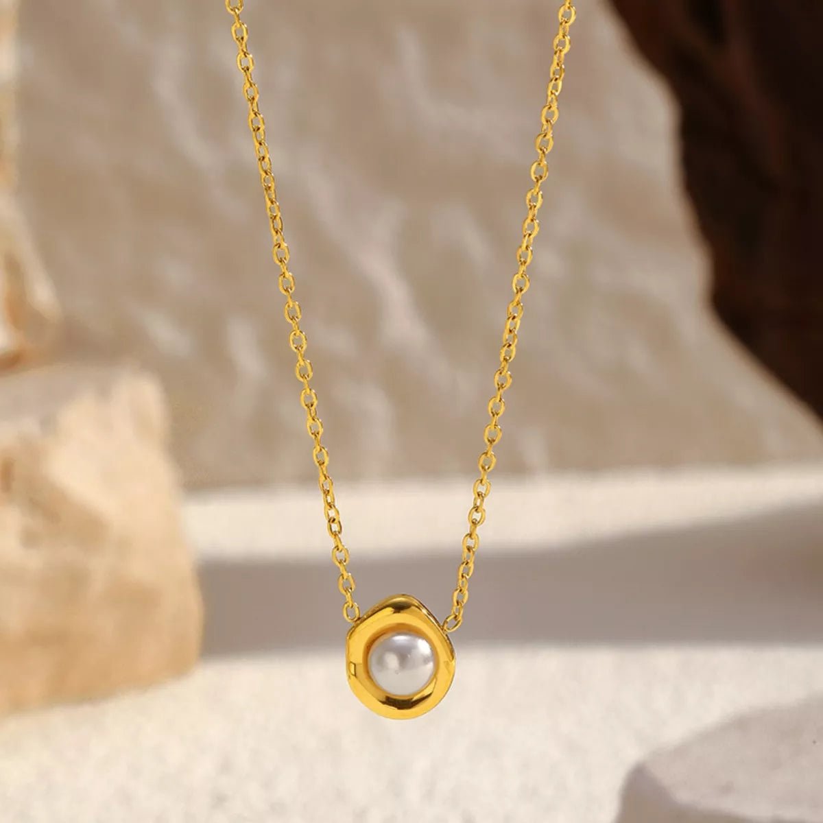 18K Gold - Plated Pearl Necklace - MAD RUFFI