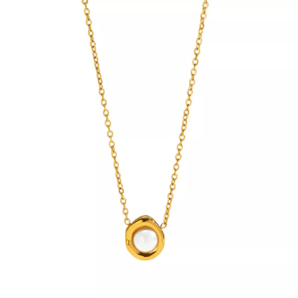 18K Gold - Plated Pearl Necklace - MAD RUFFI