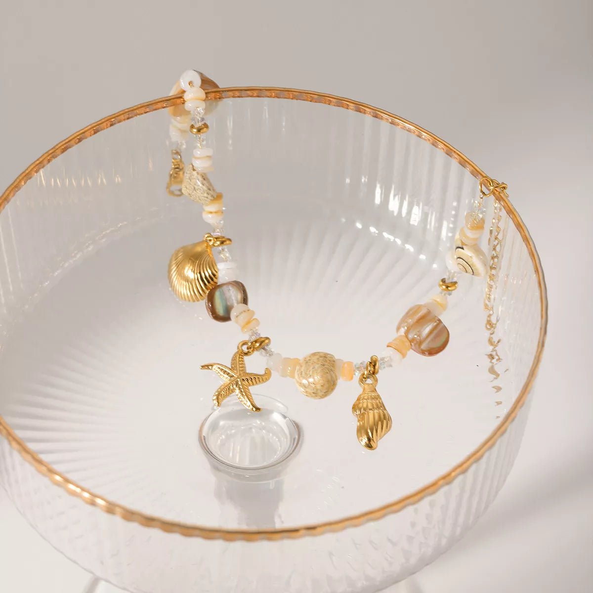 18K Gold - Plated Shell Charm Bracelet - MAD RUFFI