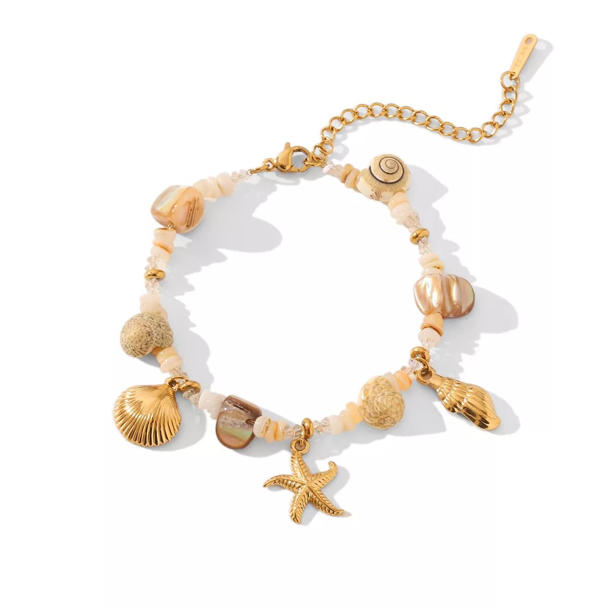 18K Gold - Plated Shell Charm Bracelet - MAD RUFFI