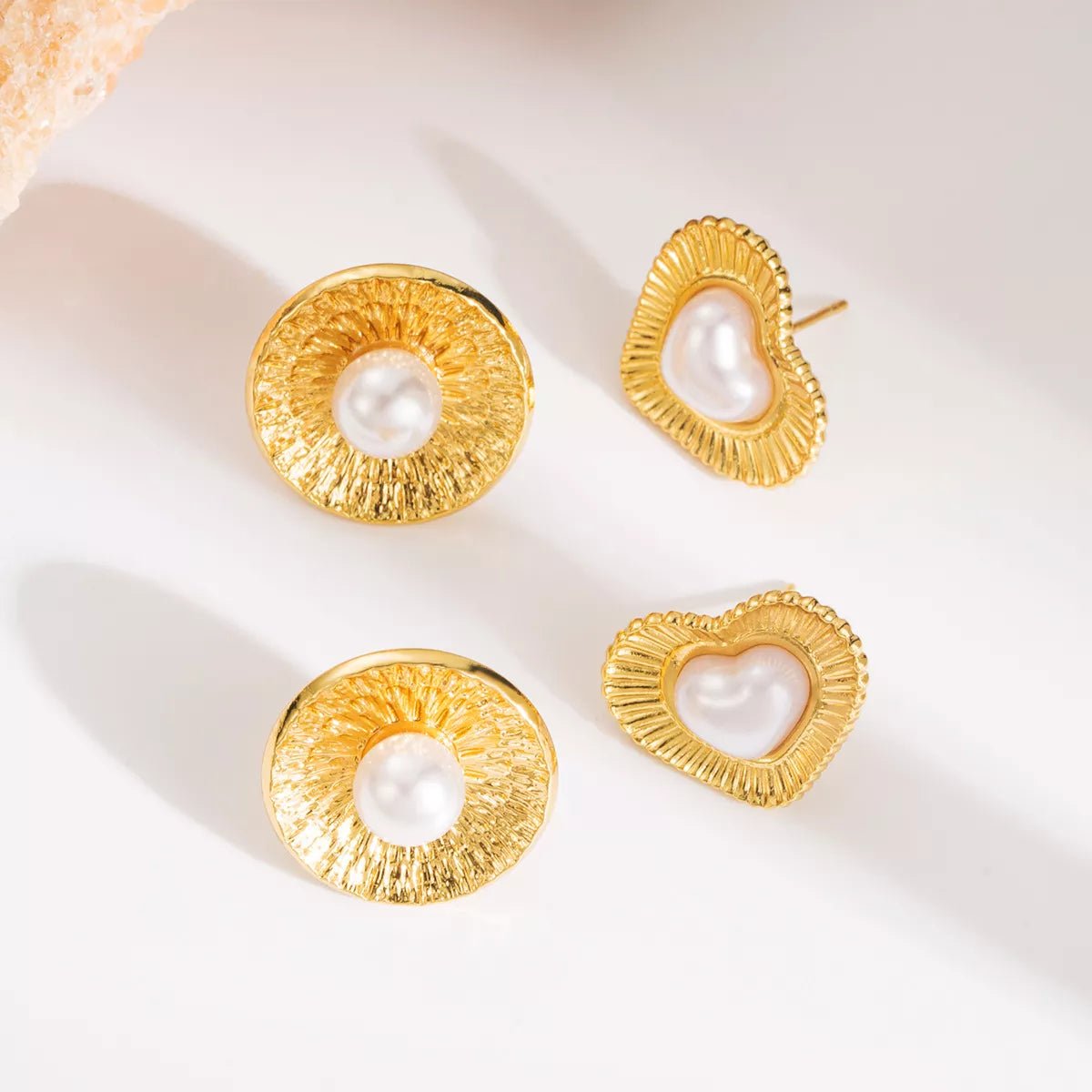 18K Gold - Plated Stud Earrings - MAD RUFFI
