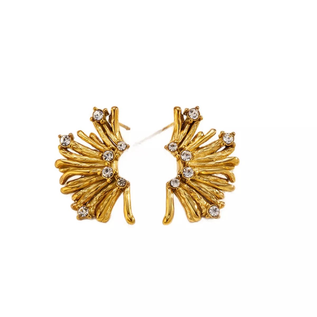 18K Gold - Plated Stud Earrings - MAD RUFFI
