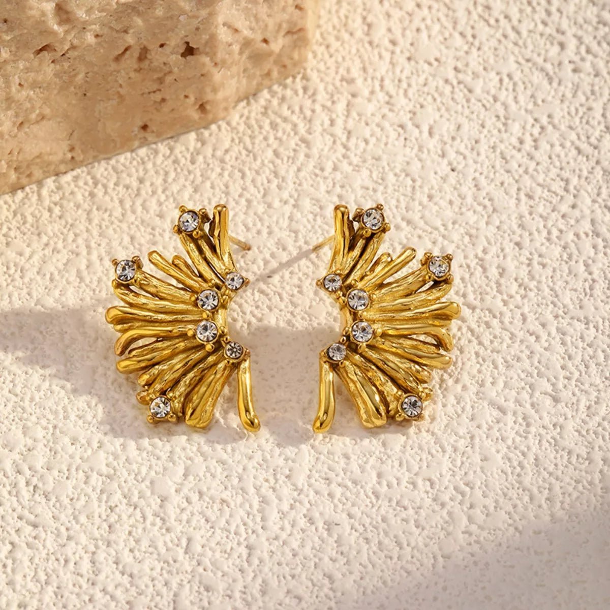 18K Gold - Plated Stud Earrings - MAD RUFFI