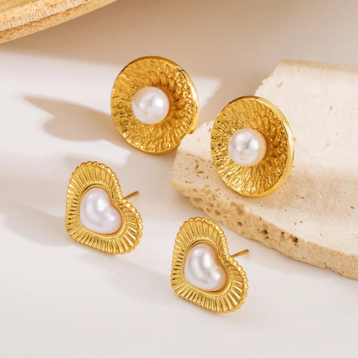 18K Gold - Plated Stud Earrings - MAD RUFFI