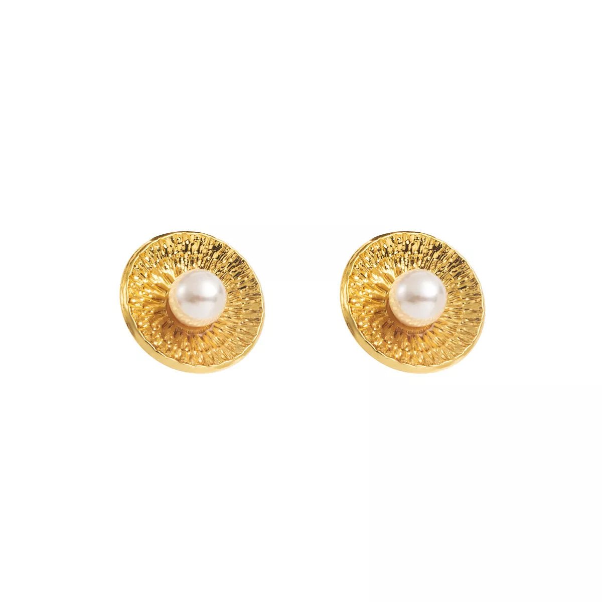 18K Gold - Plated Stud Earrings - MAD RUFFI