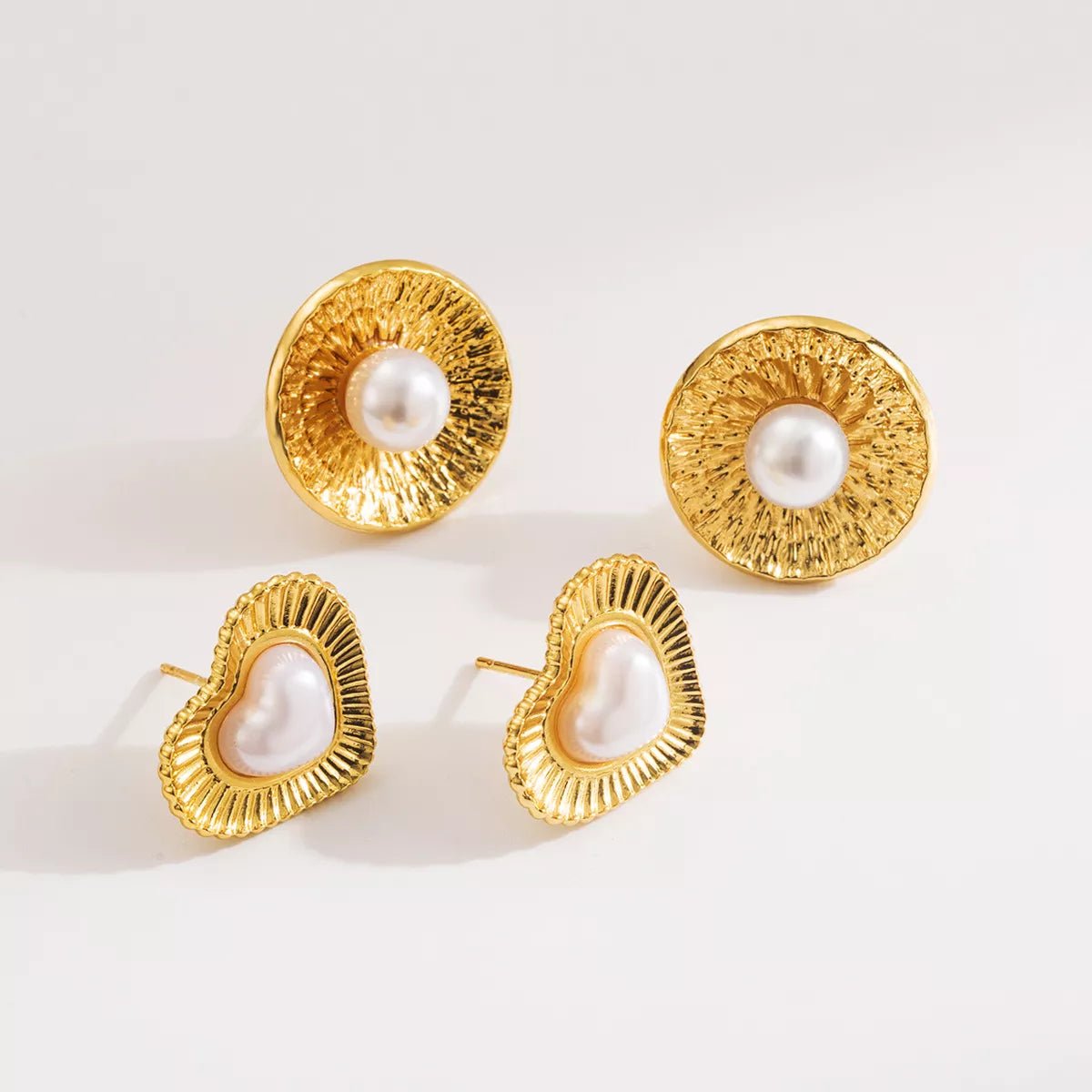 18K Gold - Plated Stud Earrings - MAD RUFFI