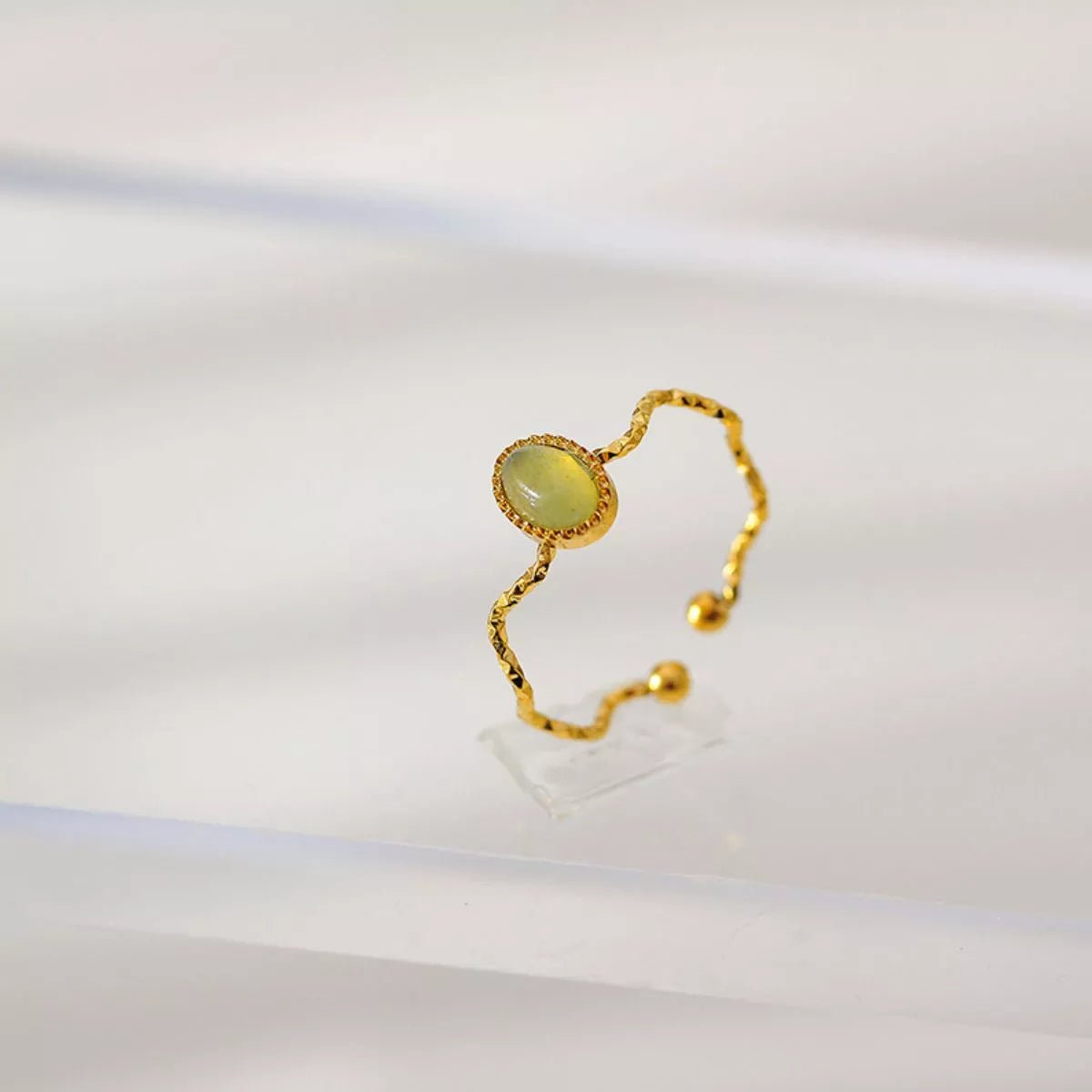 18K Gold - Plated Wave Open Ring - MAD RUFFI