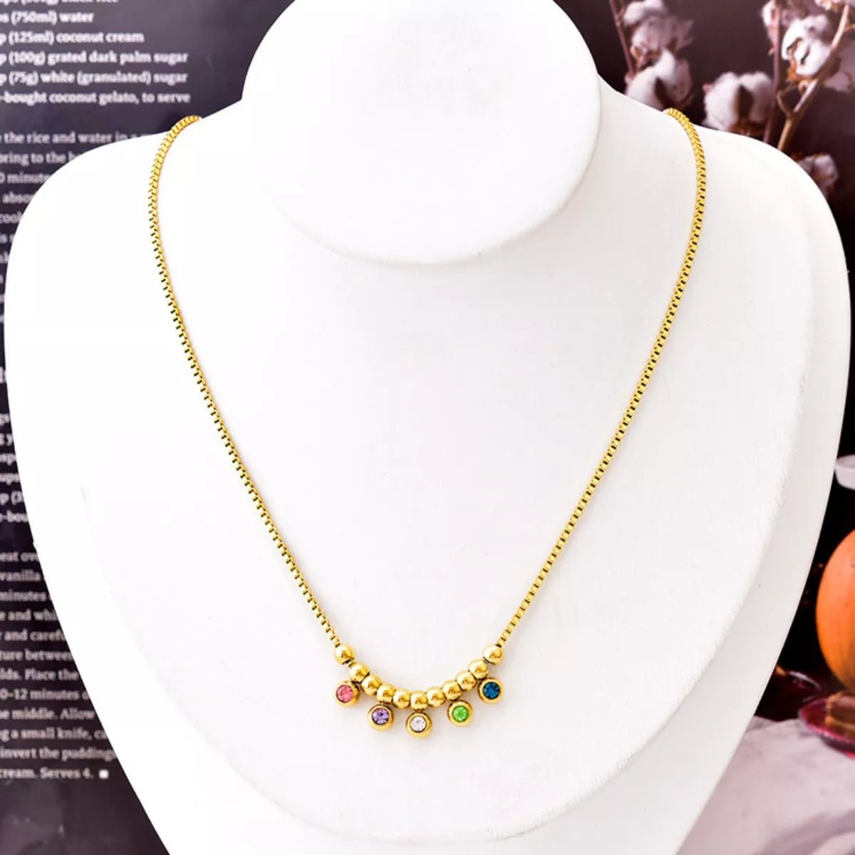 18K Gold - Plated Zircon Necklace - MAD RUFFI