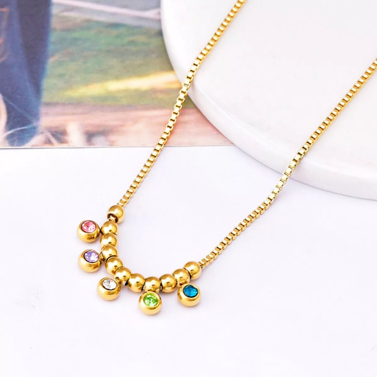18K Gold - Plated Zircon Necklace - MAD RUFFI