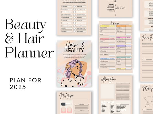 Hairdressing & Beauty PLR Resellable Printable Planner Template