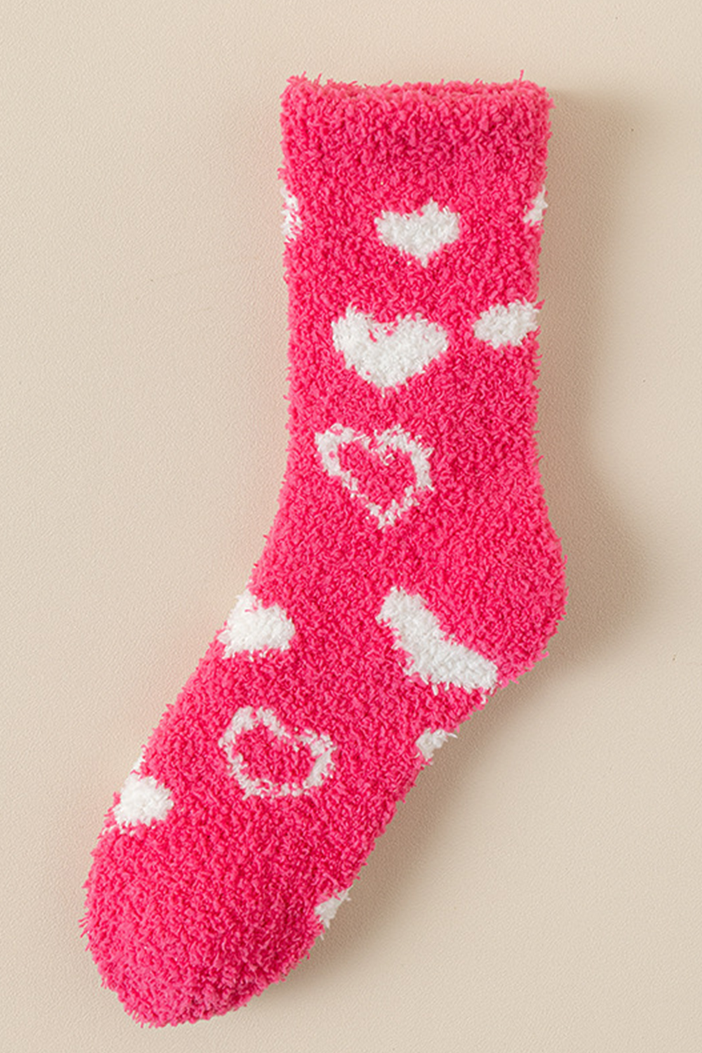 Strawberry rosa Valentín Valentín Heart Print Socks para mujeres