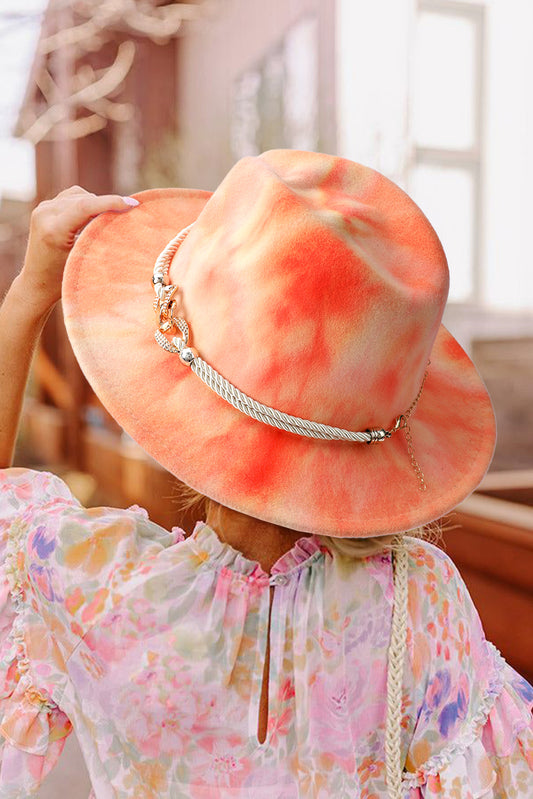 Apricot Pink Tie Dyed Woolen Hat