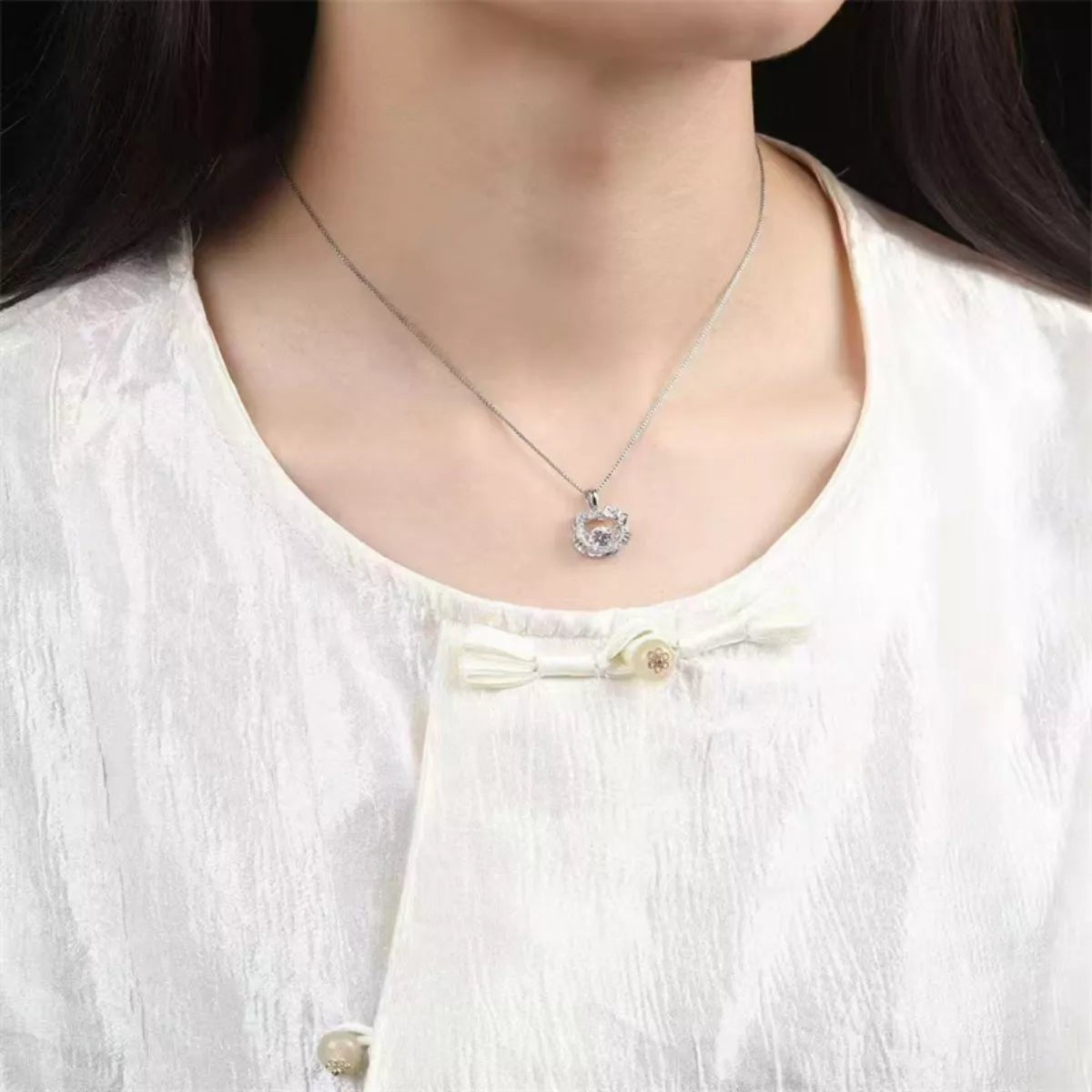 2 Carat Moissanite 925 Sterling Pendant Silver - MAD RUFFI