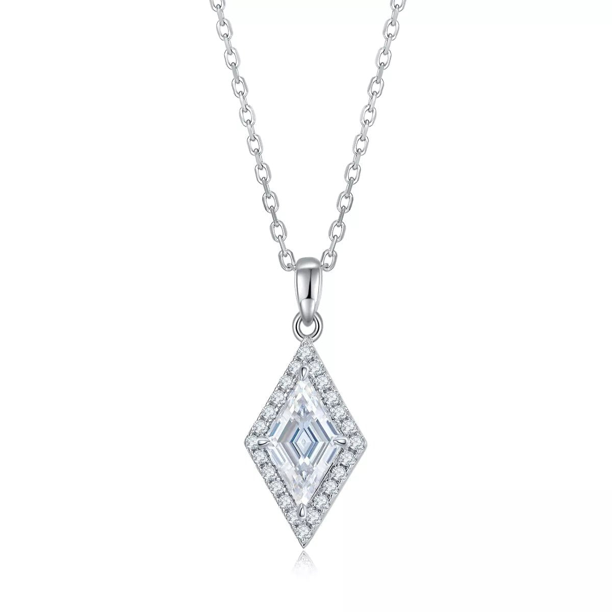 2 Carat Moissanite 925 Sterling Silver Pendant Necklace - MAD RUFFI