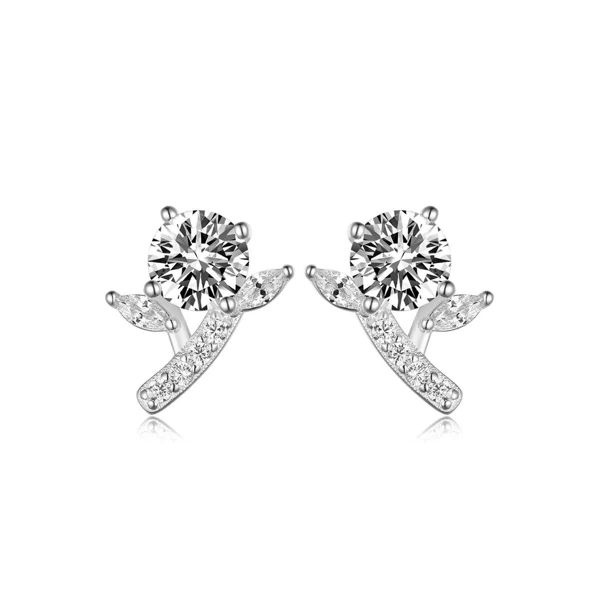 2 Carat Moissanite 925 Sterling Silver Stud Earrings - MAD RUFFI