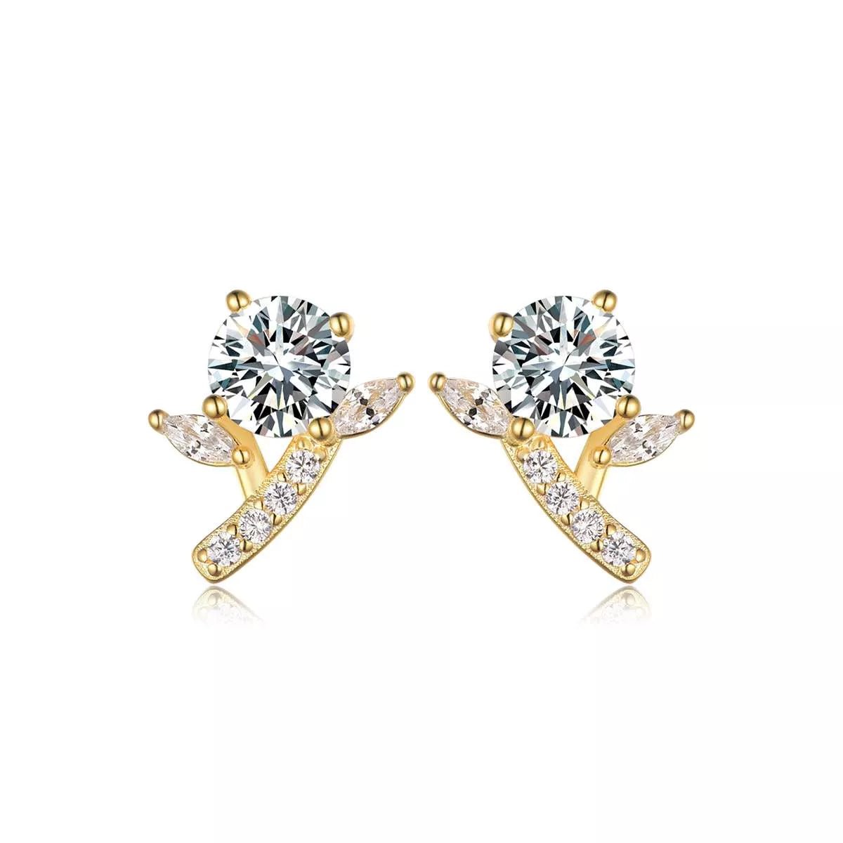 2 Carat Moissanite 925 Sterling Silver Stud Earrings - MAD RUFFI