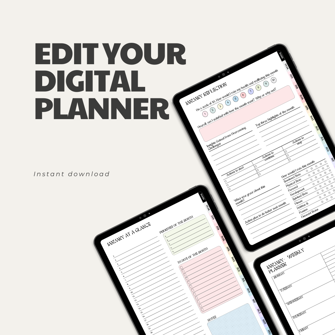 2026 Digital ADHD Planner - Focused Time Management & Task Organization for ADHD