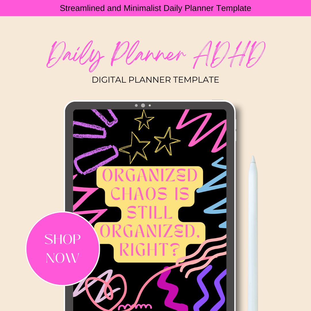 2026 Digital ADHD Planner - Focused Time Management & Task Organization for ADHD