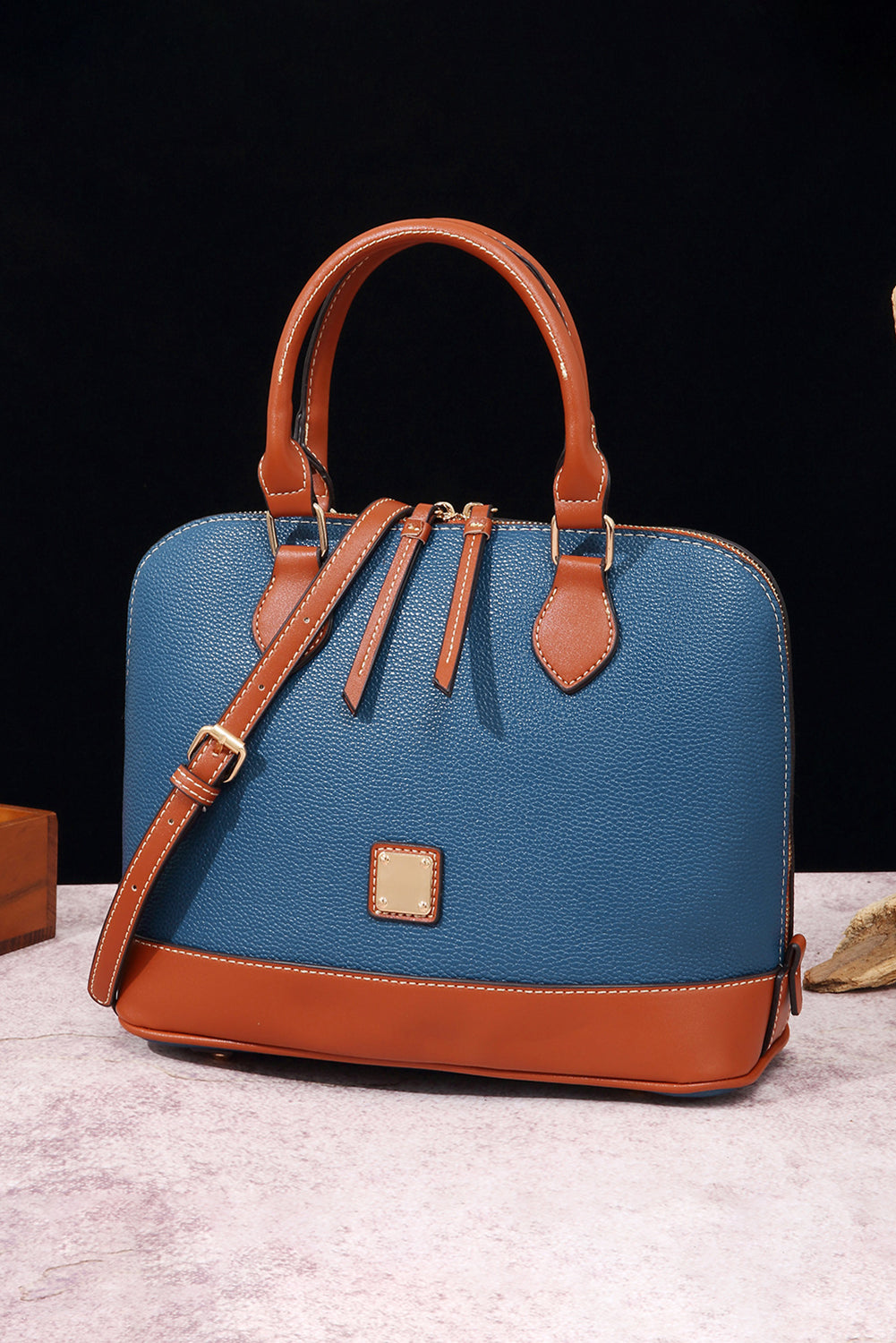 Bolso de cuero PU azul de ashleigh ashleigh