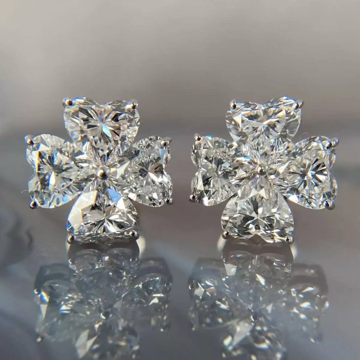 2.4 Carat Moissanite 925 Sterling Silver Stud Earrings - MAD RUFFI