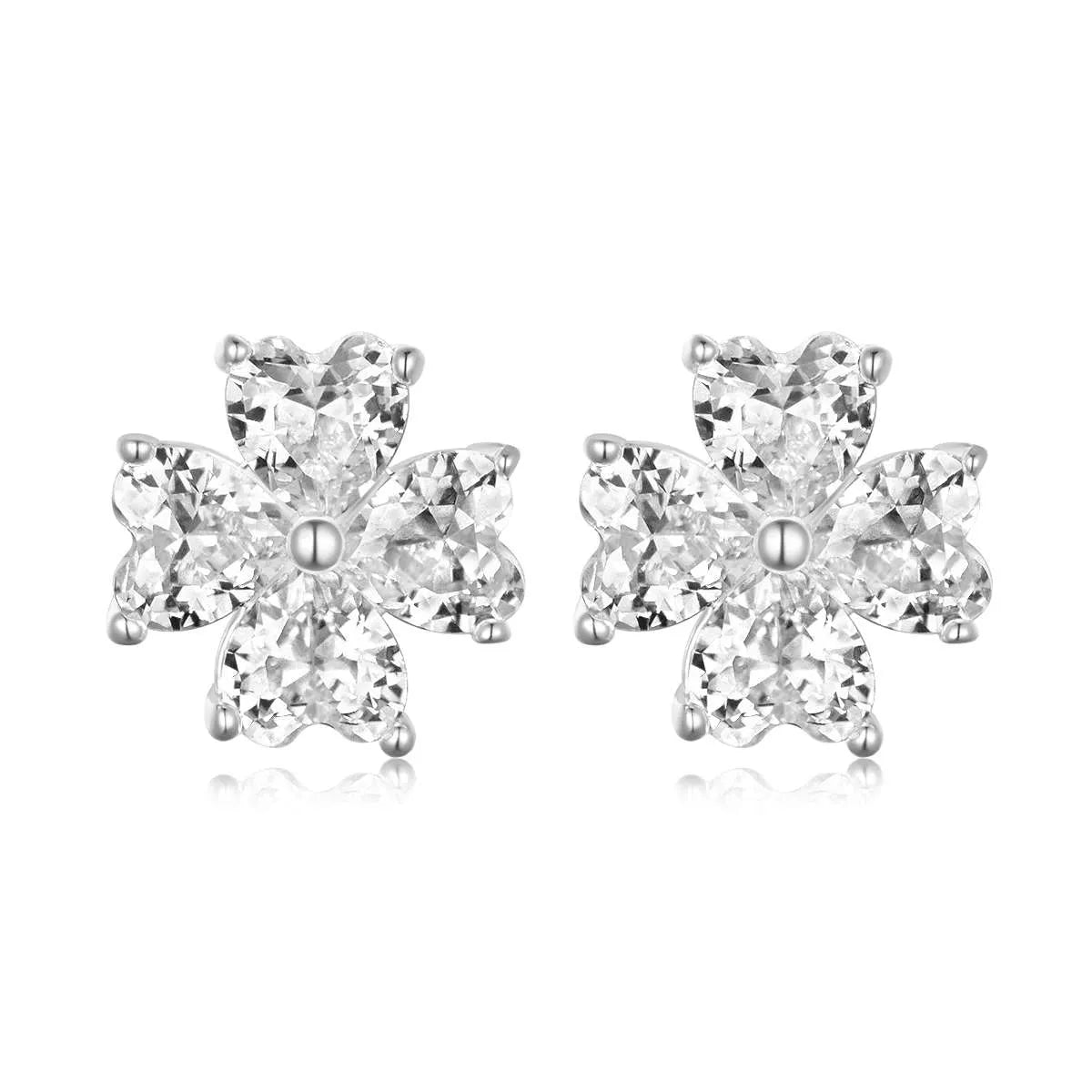 2.4 Carat Moissanite 925 Sterling Silver Stud Earrings - MAD RUFFI