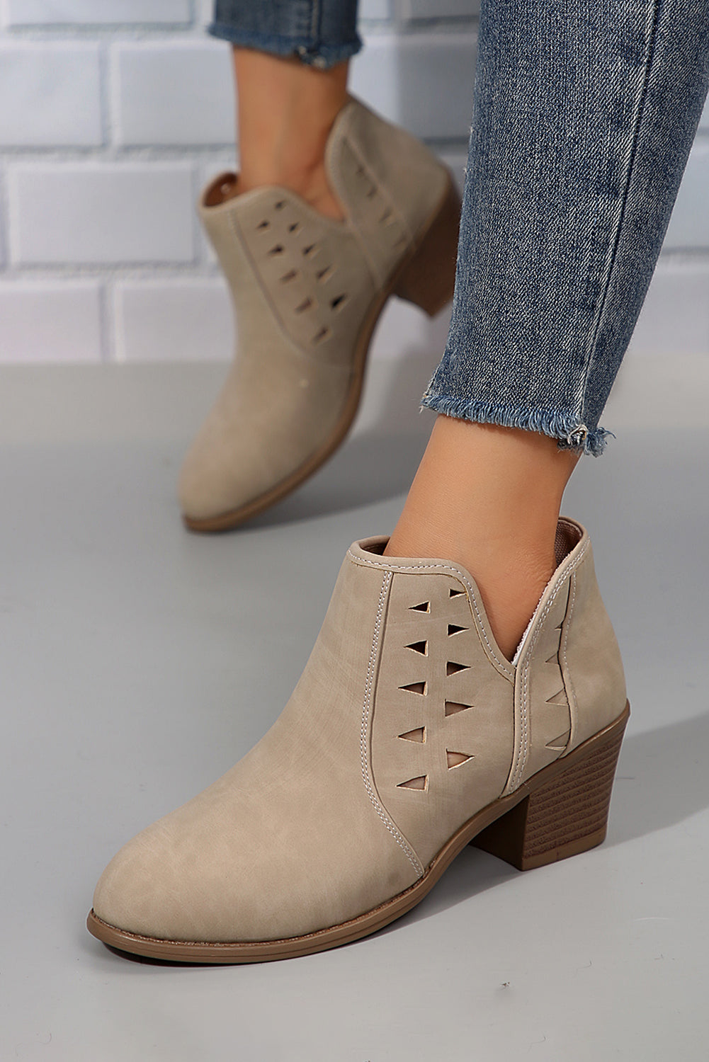 Parchment Cut Suede Boots Boots Ankle Phoure Pheelled