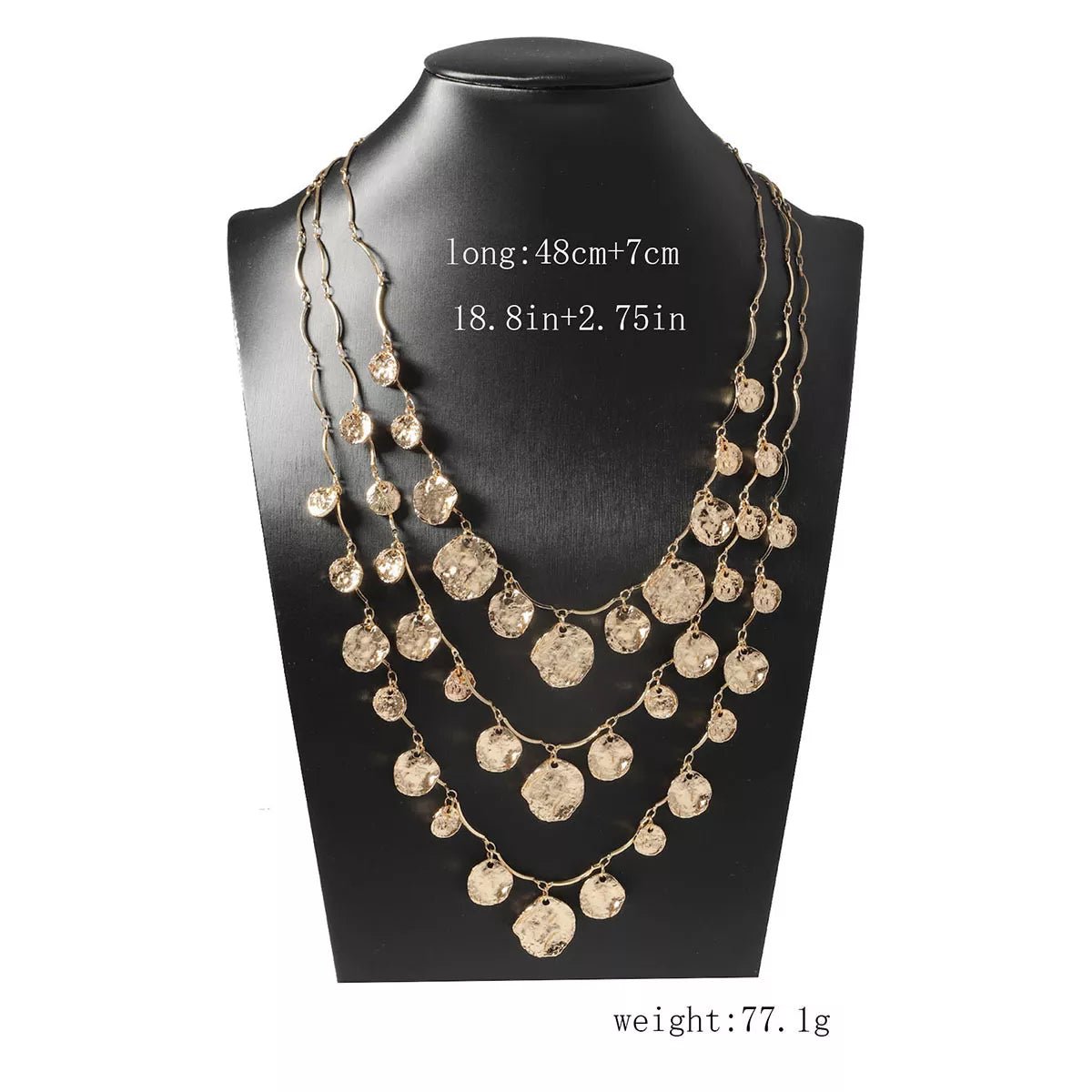 3 - Piece 18K Gold - Plated Zinc Alloy Necklace - MAD RUFFI