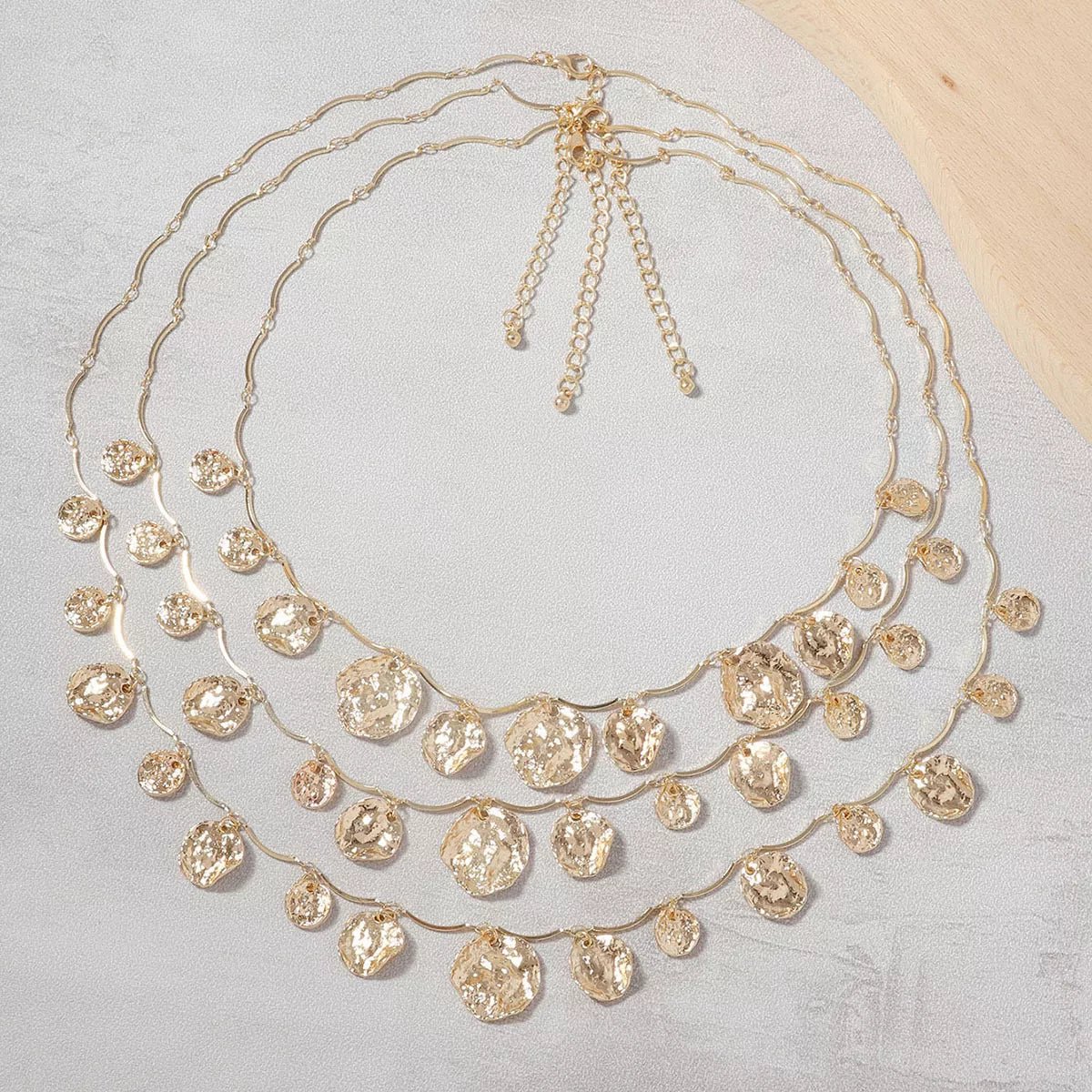 3 - Piece 18K Gold - Plated Zinc Alloy Necklace - MAD RUFFI