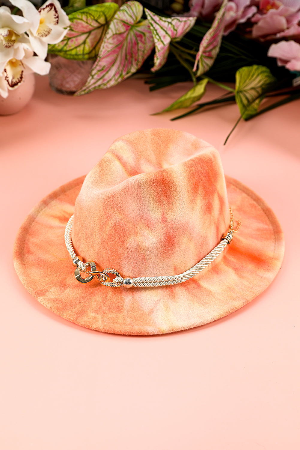 Apricot Pink Tie Dyed Woolen Hat