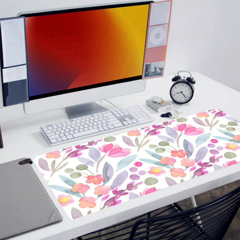 Flower Mouse Pad Beautiful Plants, Design Desk Mat, Durable Non-slip Rubber Base Extra-Large 88.9x40.64 cm Mouse Pad with Stitched Edges, Keyboard Pad Mouse Mat for Computer, Work, Gaming