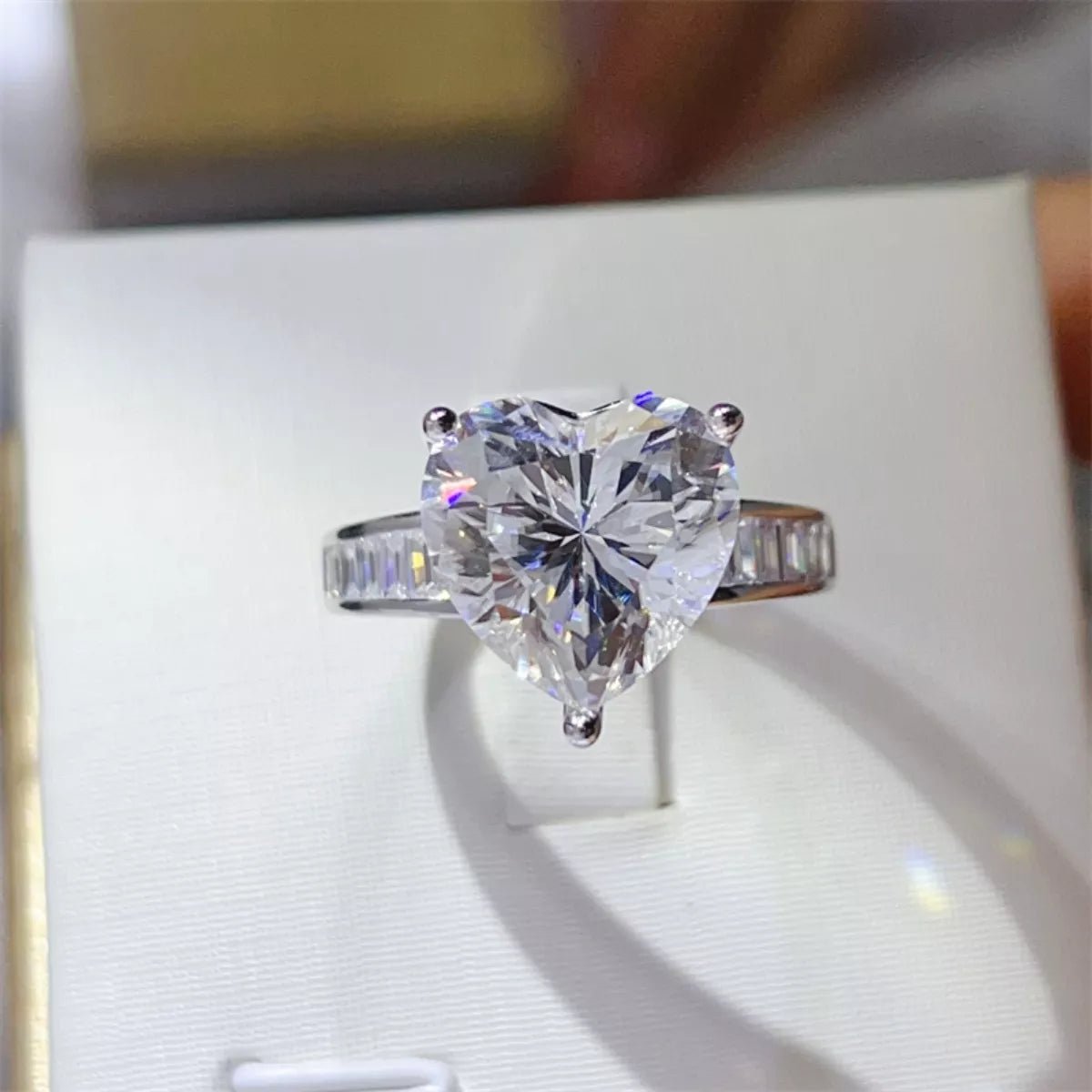 5 Carat Moissanite 925 Sterling Silver Heart Ring - MAD RUFFI