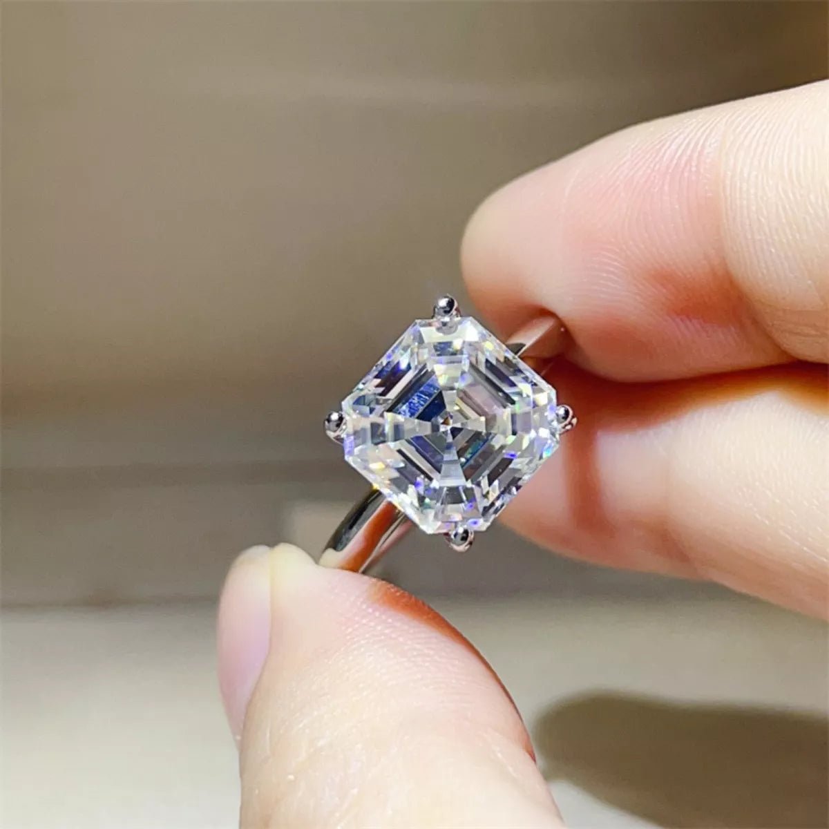 5 Carat Moissanite 925 Sterling Silver Ring - MAD RUFFI