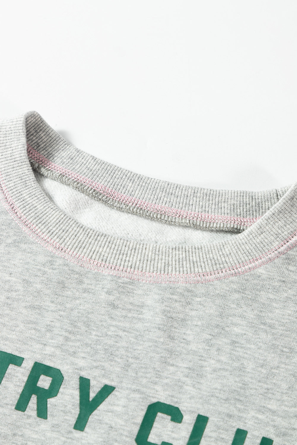 Hellgraues Sweatshirt mit COUNTRY CLUB PICKLEBALL-Grafik