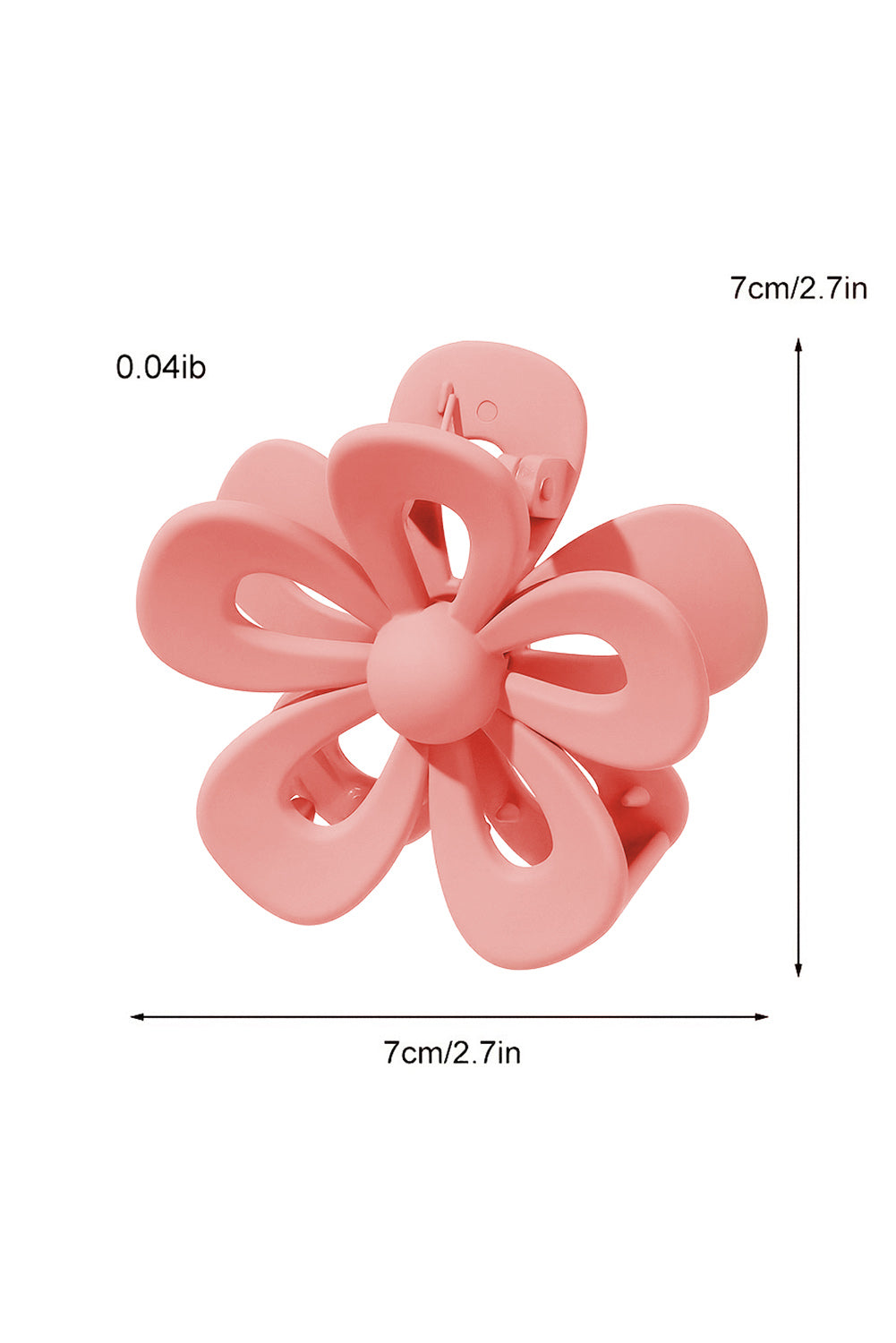 Rosaroter süßer Krallenclip in Form einer ausgehöhlten Blume