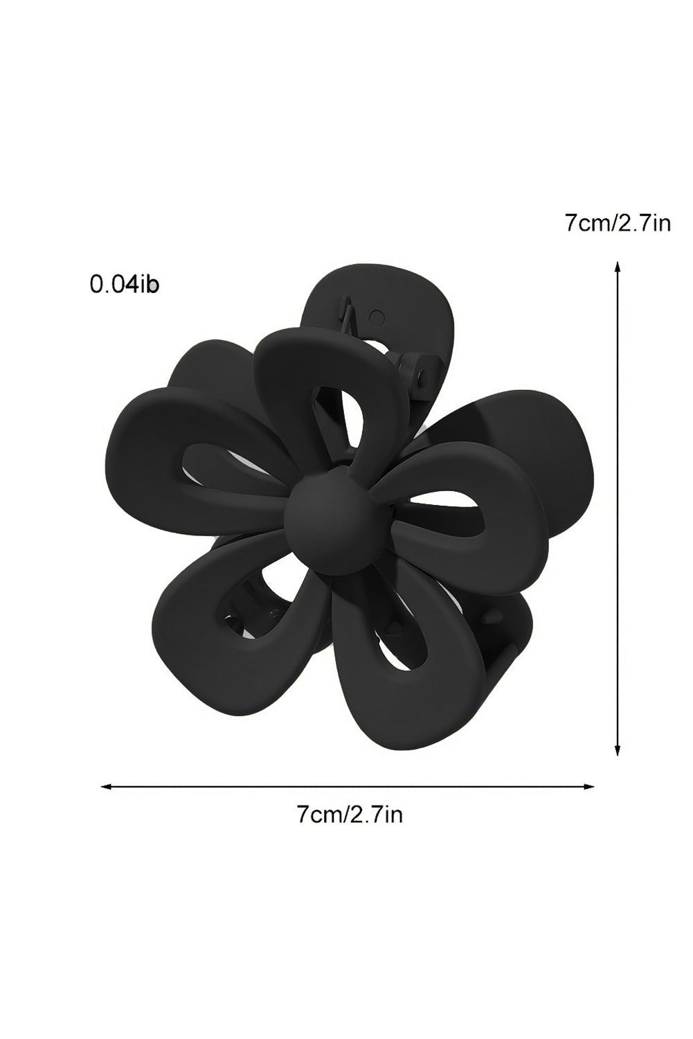 Rosaroter süßer Krallenclip in Form einer ausgehöhlten Blume