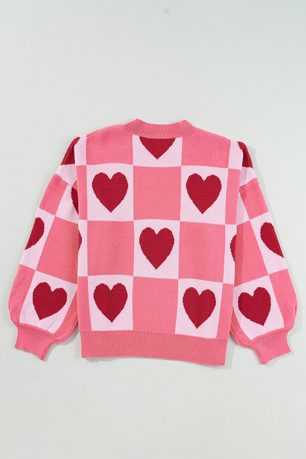 Pink Love Heart Checkered Gredered Greater