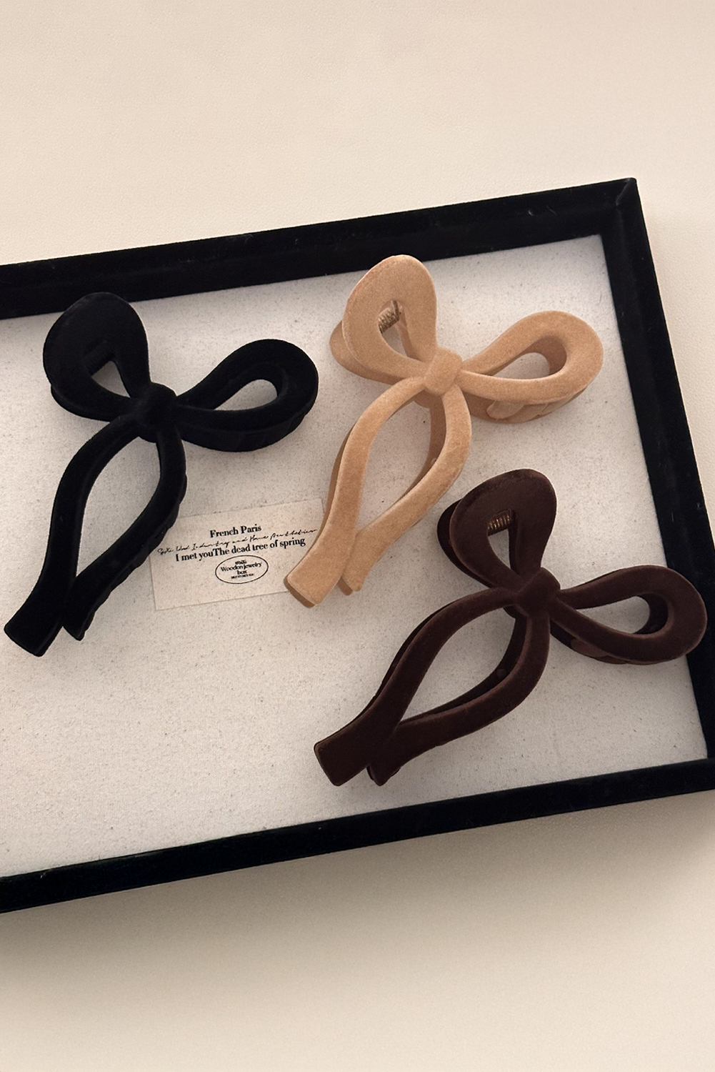 Black Velvet Bowknot Hair Clip