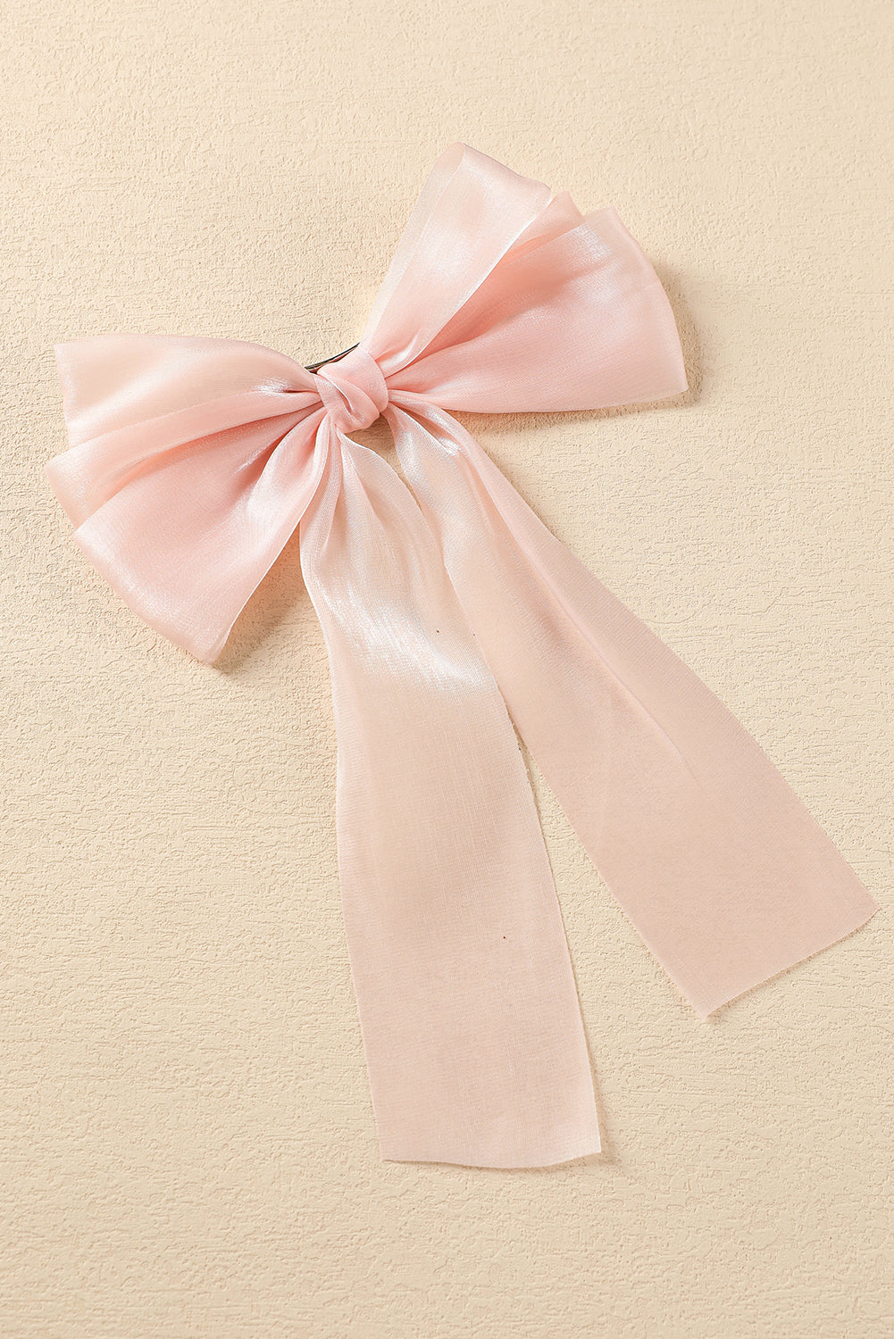 Apricot Pink Butterfly Bowknot Hair Clip for Stylish Looks