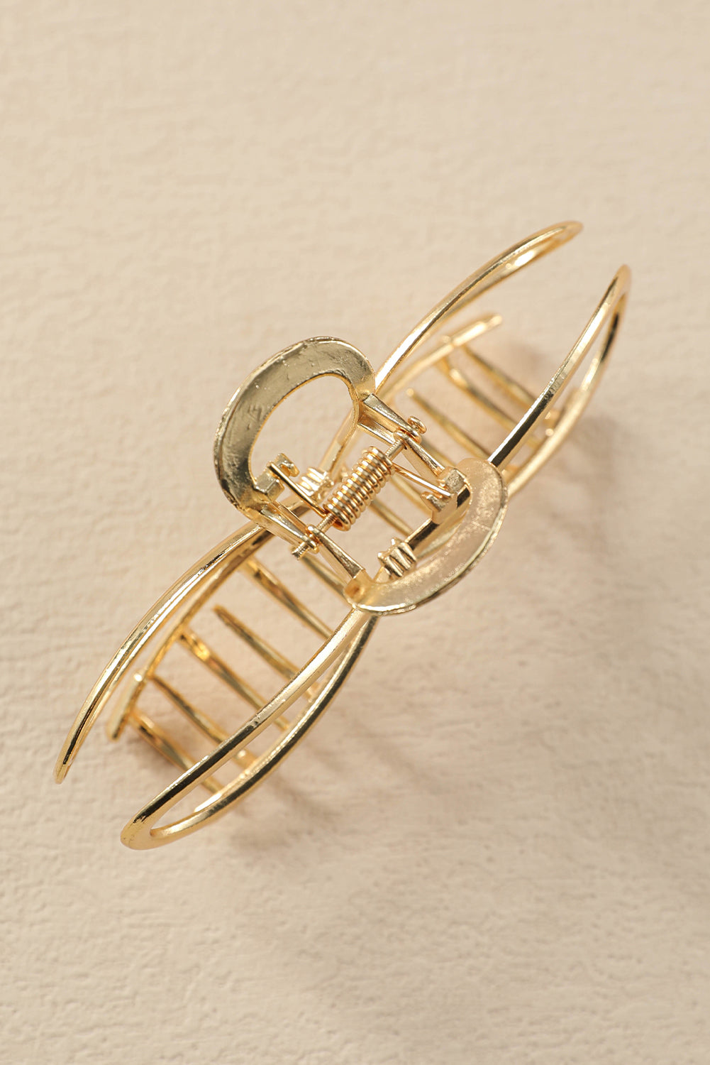 Gold Casual Bowknot Shape Metal Claw Clip