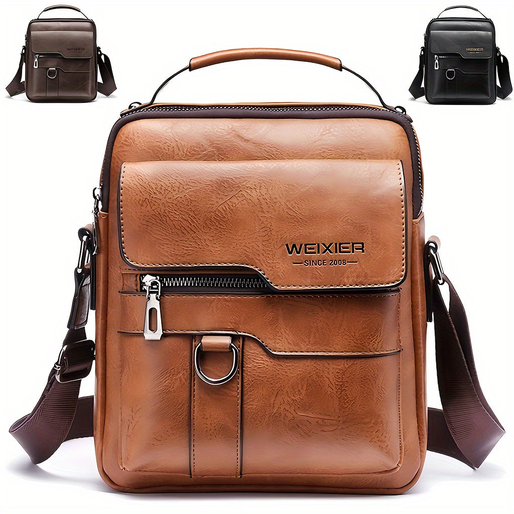 Bolsos de hombro de bolso de cuerpo de cuero genuino para hombres bolsos de negocios vintage bolsos de negocios