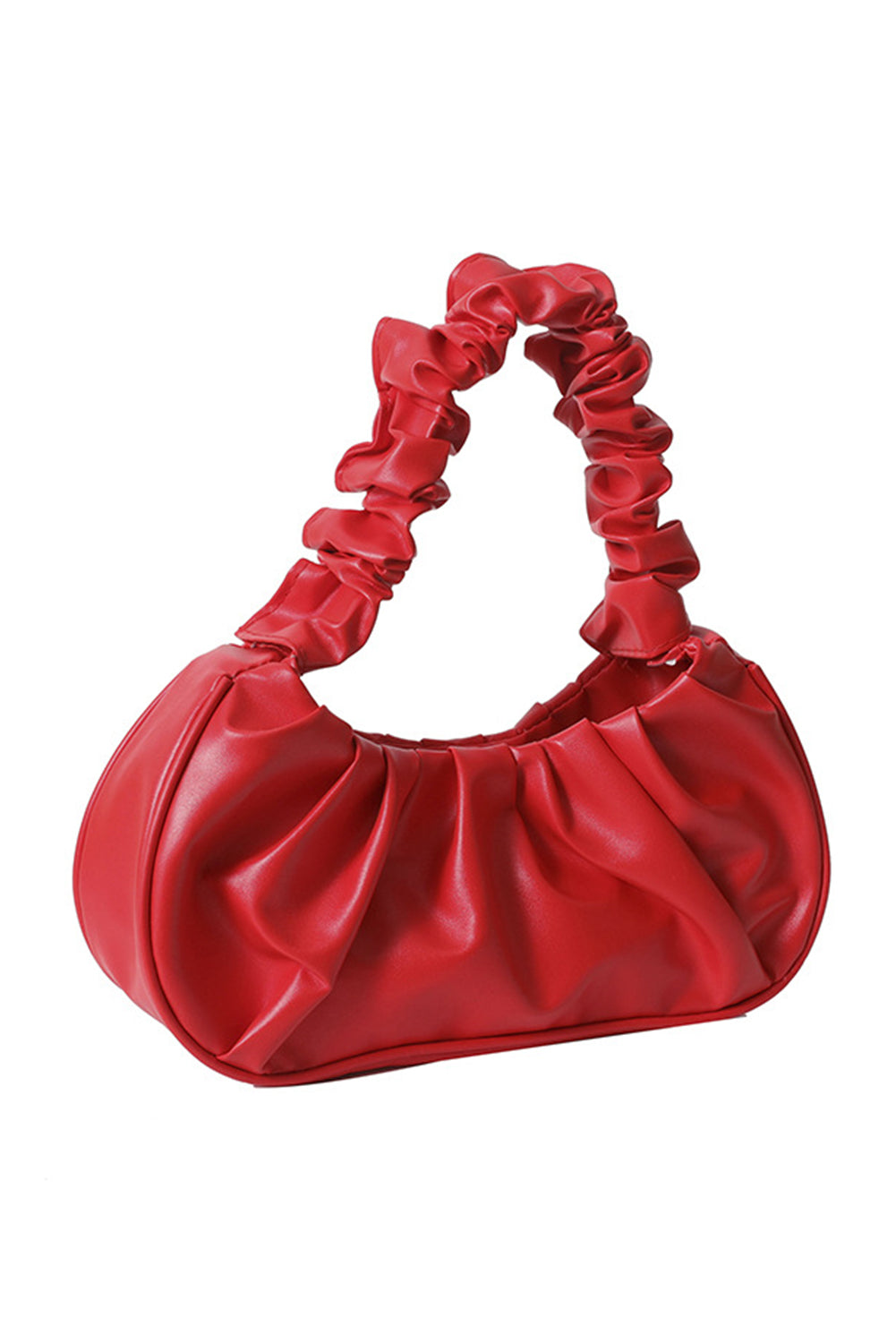 Sac d'épauque en faux cuir rouge à la mode rouge.