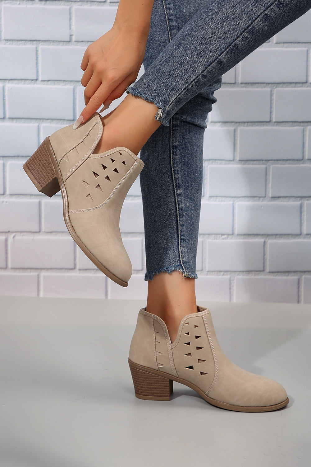 Parchment Cut Suede Boots Boots Ankle Phoure Pheelled