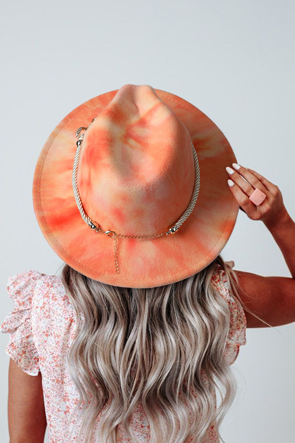 Apricot Pink Tie Dyed Woolen Hat